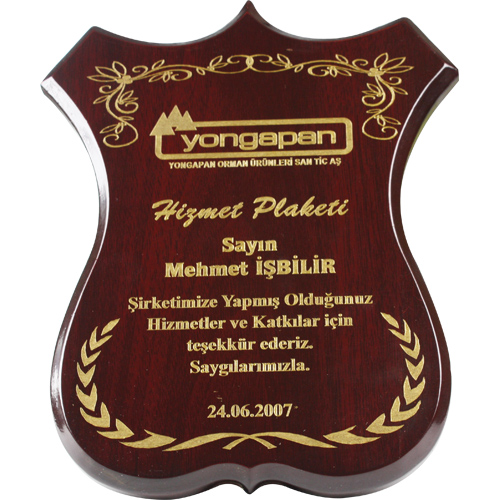 6-B1 Ahşap Plaket