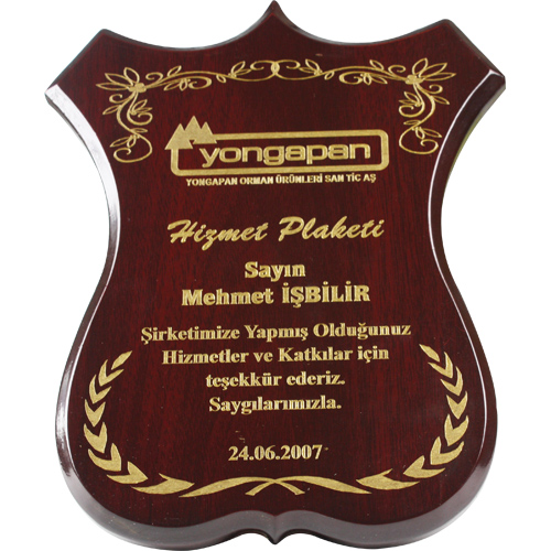 6-B1 Ahşap Plaket