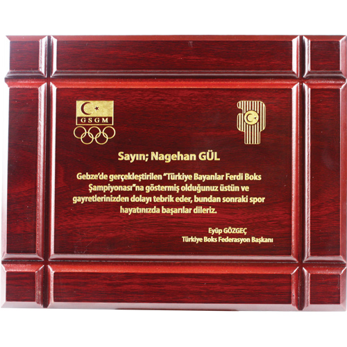 MDF-02 Ahşap Plaket